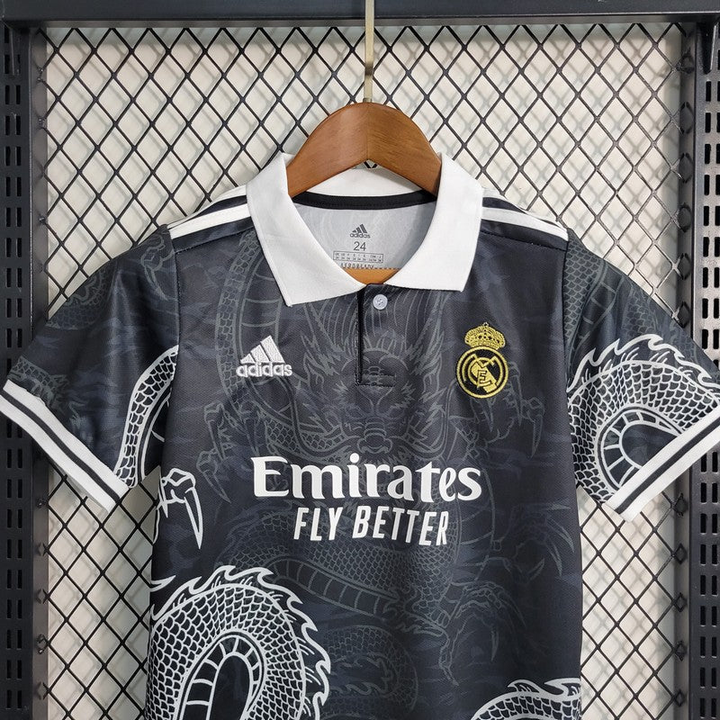 2023/2024 Kids Size Real Madrid Chinese Dragon Black Football Shirt