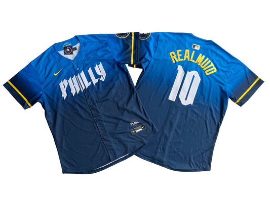 Men's Philadelphia Phillies 10# J.T. Realmuto  Blue 2024 City Connect Limited