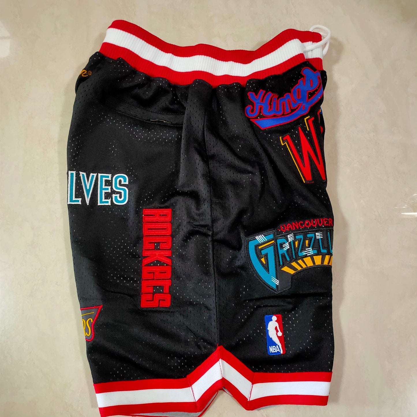 2024 NBA All-Star Western Black Full Density Embroidered Pocket Pants