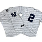 Men's New York Yankees 2# Derek Jeter WhiteNavy Replica Jersey