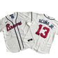 Men's Atlanta Braves 13# Ronald Acuna Jr.  Cream Home Replica Player Name Jersey