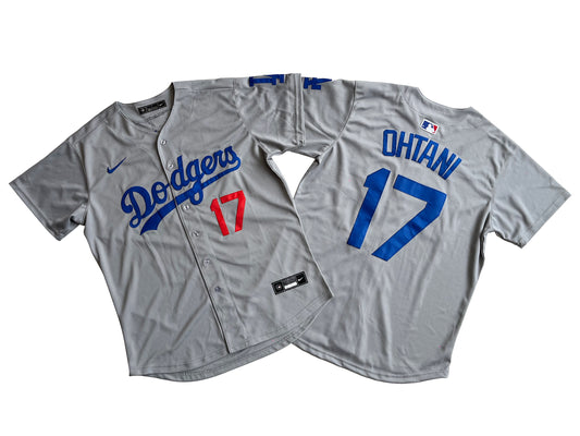 Men's Los Angeles Dodgers Shohei Ohtani #17 Gray Away Limited Player Jersey