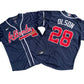 Men's Atlanta Braves 28# Matt Olson  Navy Alternate Replica Player Name Jersey