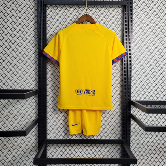 2023/2024 Kids Size  Barcelona Third Away Football Shirt 1:1 Thai Quality