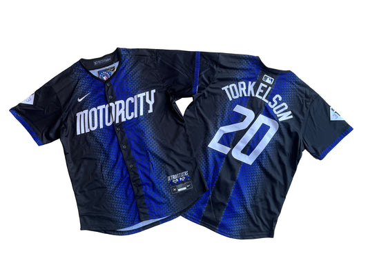 Men's Detroit Tigers Spencer Torkelson #20 Navy 2024 City Connect Limited Jersey