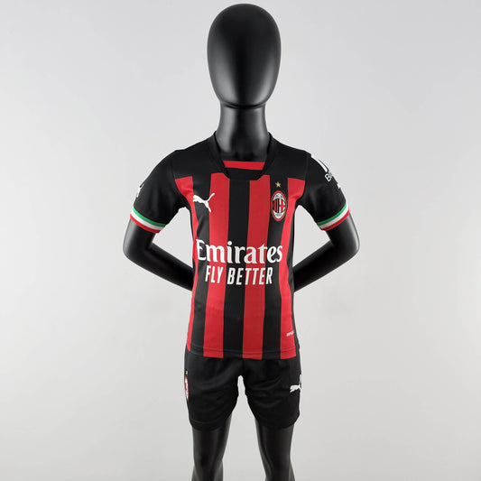 2022/2023 AC Milan Home Soccer Jersey 1:1 Thai Quality Kids Size