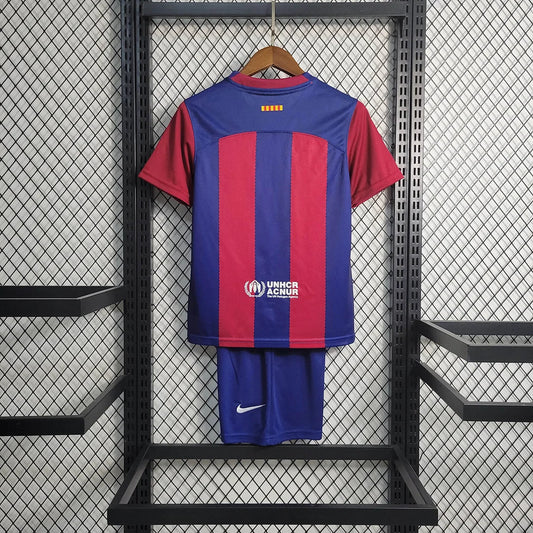2023/2024 Kids Size  Barcelona Home Football Shirt 1:1 Thai Quality