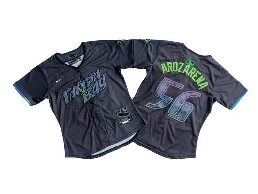 Women's #56 Tampa Bay Rays Randy Arozarena Charcoal 2024 City Connect Limited Player Jersey