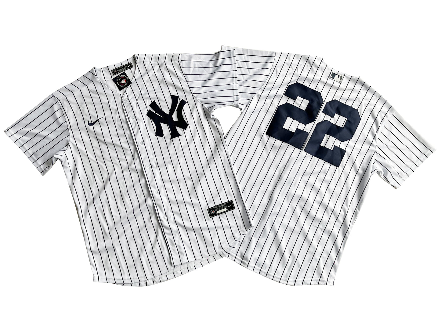 Men's New York Yankees 2# Derek Jeter  WhiteNavy Replica Jersey