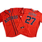 Men's Houston Astros 27# Jose Altuve  Orange Home Replica Player Name Jersey