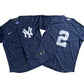 Men's New York Yankees 2# Derek Jeter Navy Alternate Replica Player Jersey