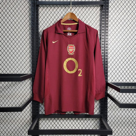 2005/2006 Retro Long Sleeve Arsenal Home Football Shirt 1:1 Thai Quality
