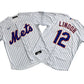 Men's New York Mets 12# Francisco Lindor  White Home Replica Player Jersey