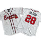 Men's Atlanta Braves 27# Austin Riley Red Home Replica Player Name Jersey