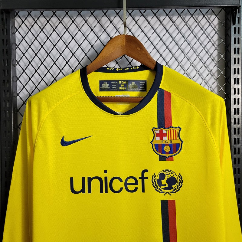 2008/2009 Retro Long Sleeves Barcelona Away Football Shirt 1:1 Thai Quality