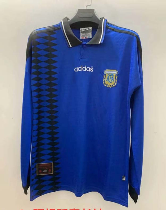 1994 Retro Long Sleeve Argentina National Team Away Football Shirt 1:1 Thai Quality