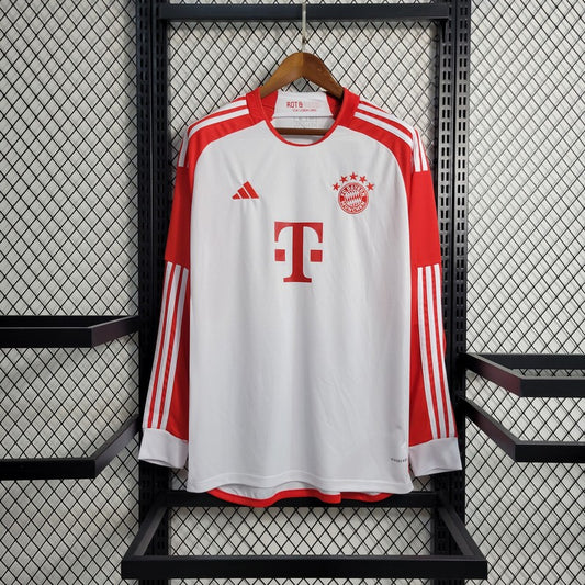 2023/2024 Long Sleeve Bayern Munich Home Football Jersey 1:1 Thai Quality