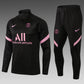 2021/2022 Psg Paris Saint-Germain Half-Pull Training Suit Black