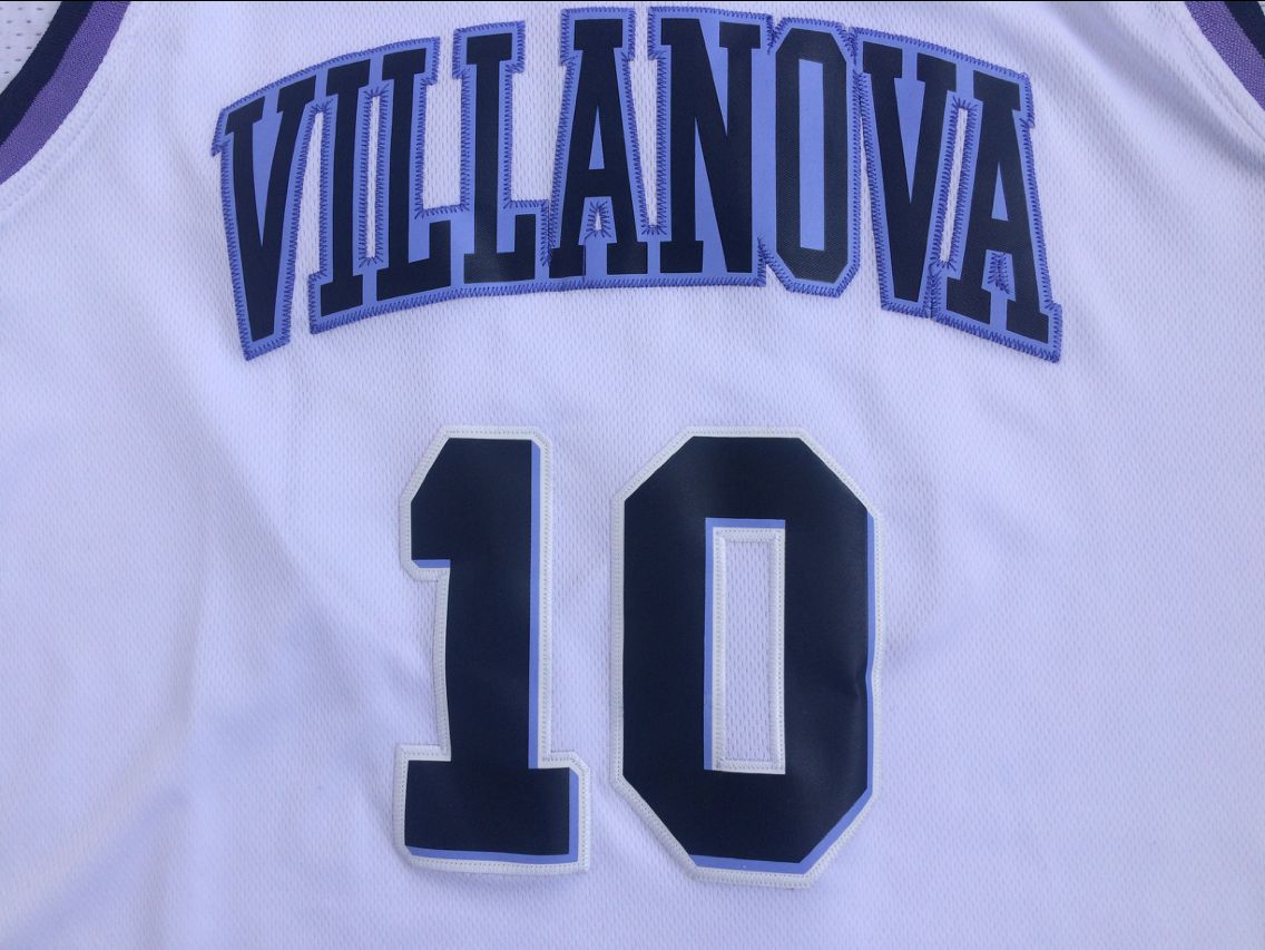NCAA Villanova University No. 10 Donte DiVincenzo White Jersey