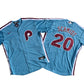 Men's Philadelphia Phillies 20# Mike Schmidt Light Blue Player Jersey