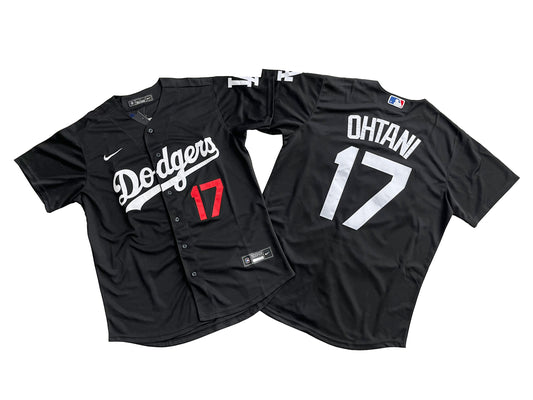 Los Angeles Dodgers #17 Shohei Ohtani Royal Black Jersey