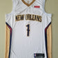 Weißes Swingman-Trikot der New Orleans Pelicans Zion Williamson #1 für Herren