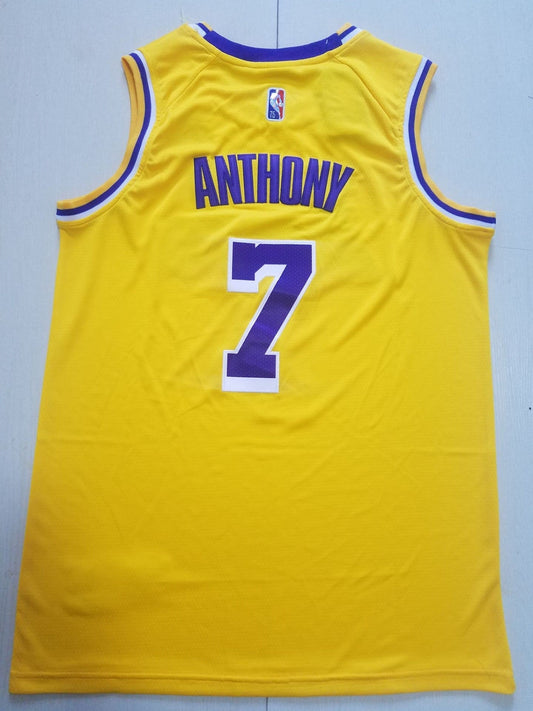Men's Los Angeles Lakers Carmelo Anthony Gold 2021/22 Fast Break Replica Jersey