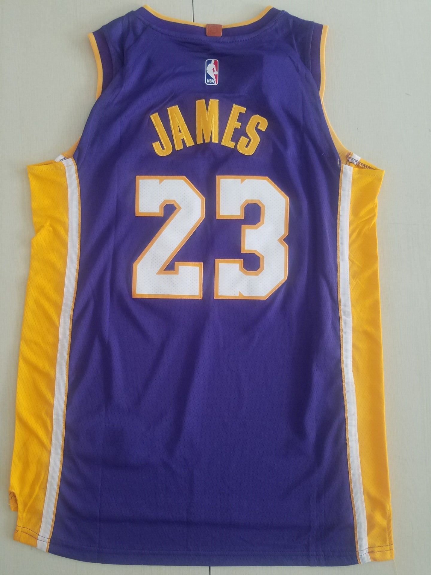 Men's Los Angeles Lakers LeBron James NBA #23 Purple Swingman Jersey - City Edition