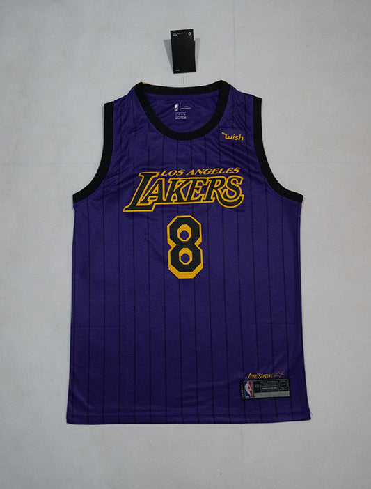 Authentisches Spielertrikot der Los Angeles Lakers Kobe Bryant #8 Purple Classics für Herren