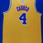 Men's Los Angeles Lakers Alex Caruso #4 NBA Yellow Player Jersey