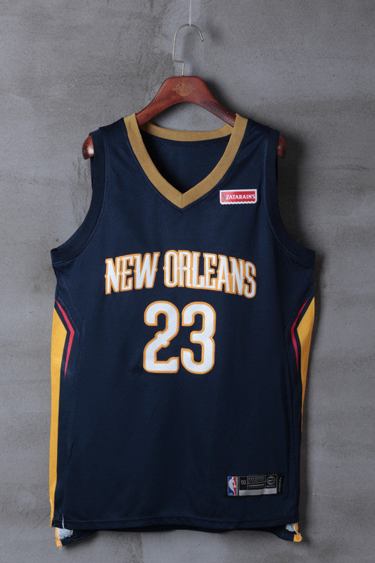 Men's New Orleans Pelicans Anthony Davis #23 NBA Dark Blue Swingman Jersey