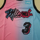 Men's Miami Heat Dwyane Wade #3 Pink/Blue Swingman Player Jersey