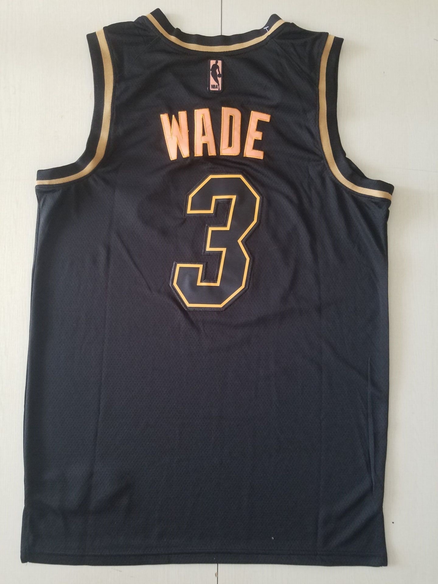 Miami Heat Dwyane Wade #3 NBA Swingman-Spielertrikot für Herren in Schwarz
