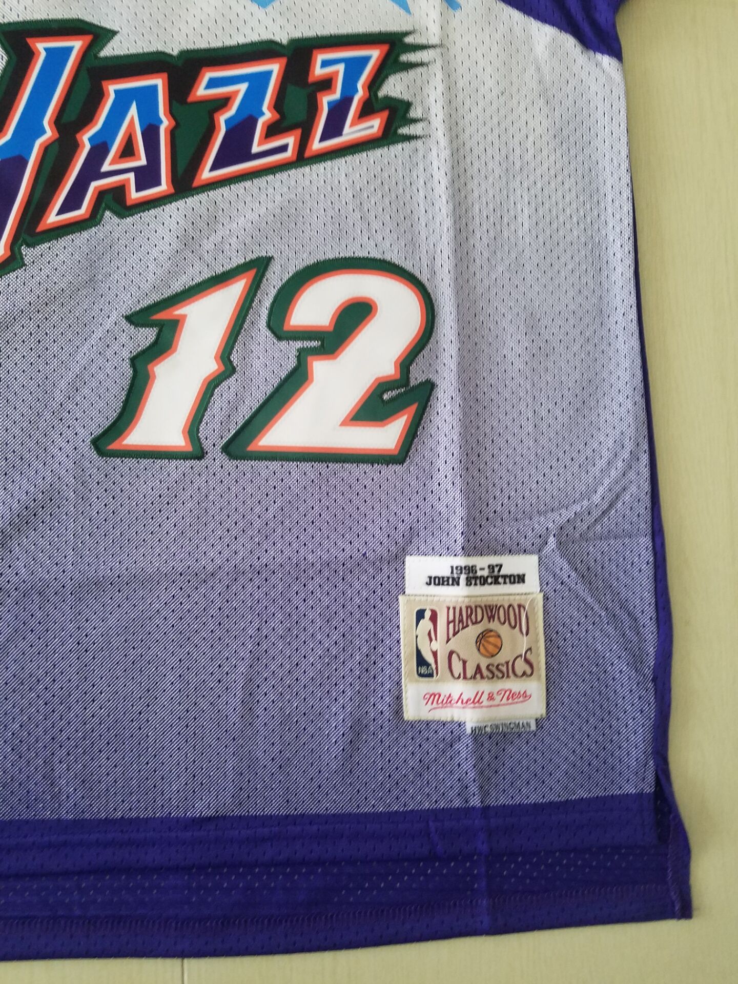 Men's Utah Jazz John Stockton Mitchell & Ness Purple 1996/97 Player Jersey