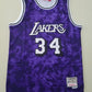 Shaquille O'Neal #34 Purple Galaxy Swingman-Trikot der Los Angeles Lakers für Herren