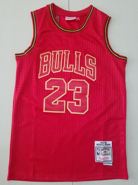 Men's Chicago Bulls Michael Jordan Red 1997-98 Hardwood Classics Swingman Jersey