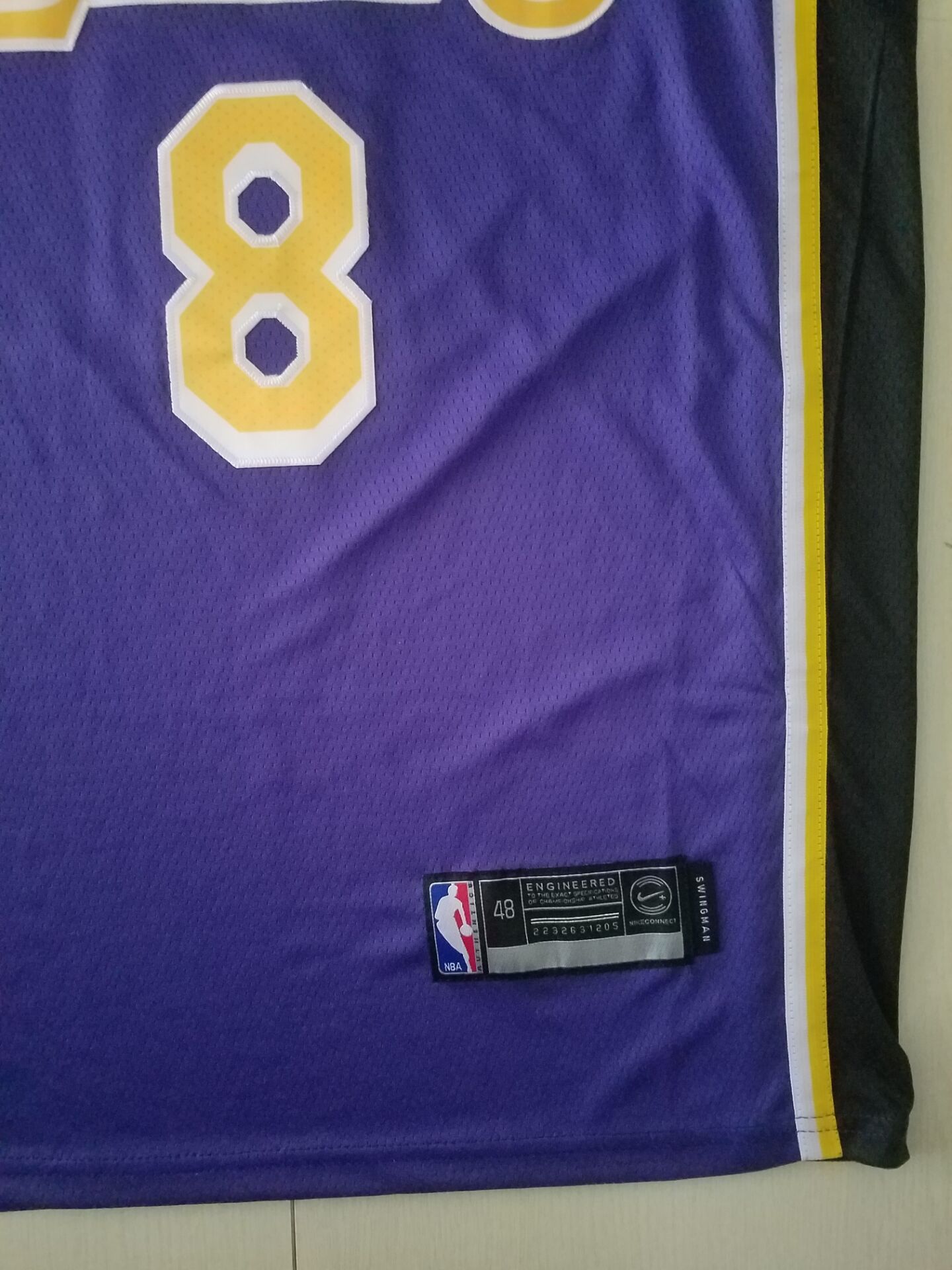Men's Los Angeles Lakers Kobe Bryant #8 Purple Swingman Player Jersey