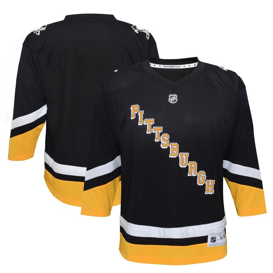 Youth Pittsburgh Penguins Black 2021/22 Alternate Replica Jersey