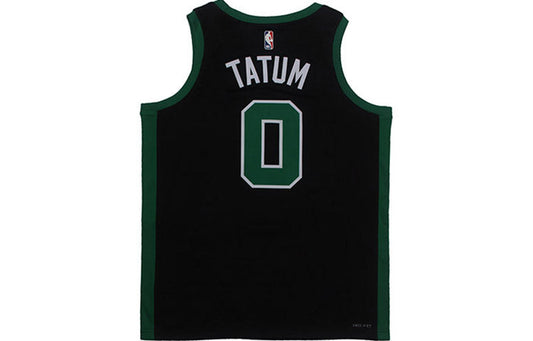 Herren Jordan NBA Sports Basketballtrikot/Weste SW Fan Edition Boston Celtics Tatum Nr. 0 Schwarz Grün CV9470-011