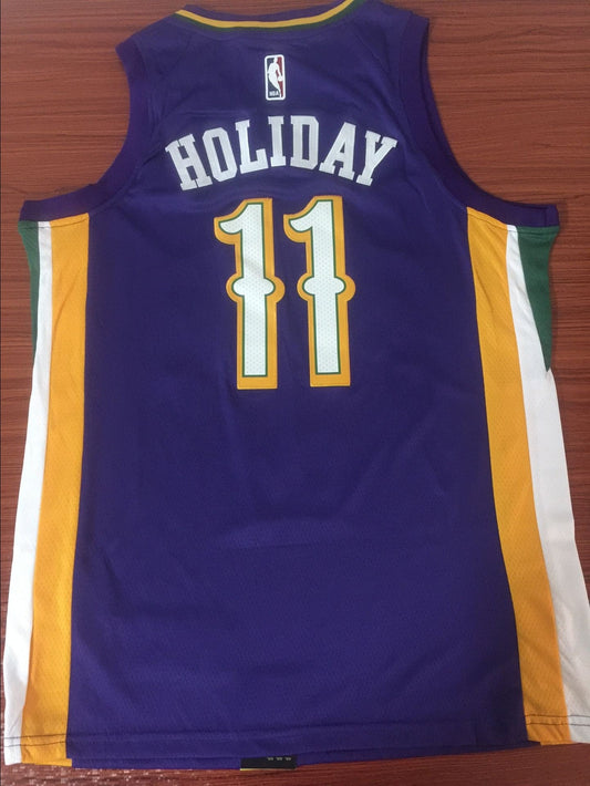 Men's New Orleans Pelicans Jrue Holiday #11 NBA Purple Player Jersey