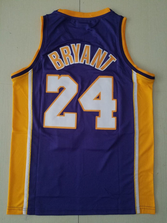 Men's Los Angeles Lakers Kobe Bryant Purple Hardwood Classics Authentic Jersey