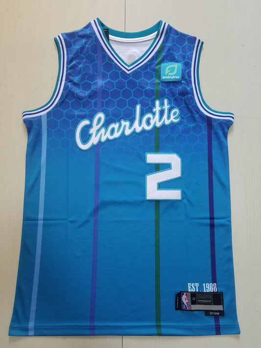 Men's Charlotte Hornets LaMelo Ball Blue Swingman Player Jersey - City Edition