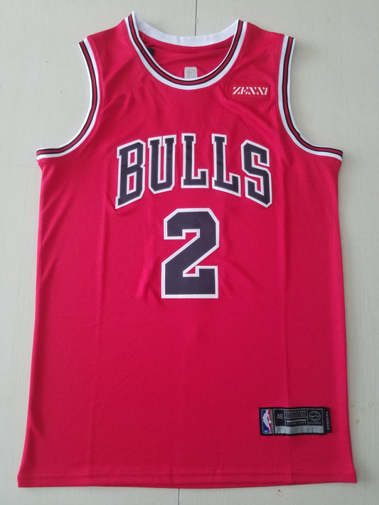 Men's Chicago Bulls Lonzo Ball #2 Red Fast Break Replica Player Jersey