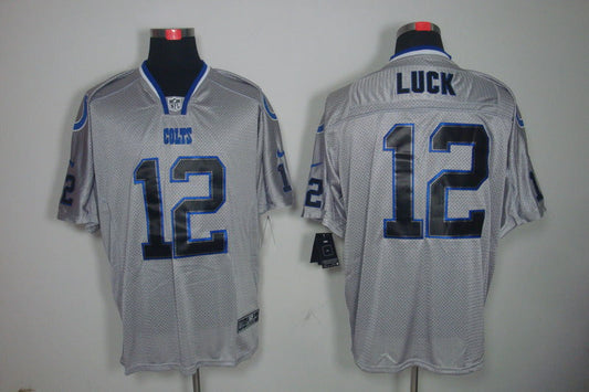 Men's Indianapolis Colts Andrew Luck #12 Gray Game Player Jersey