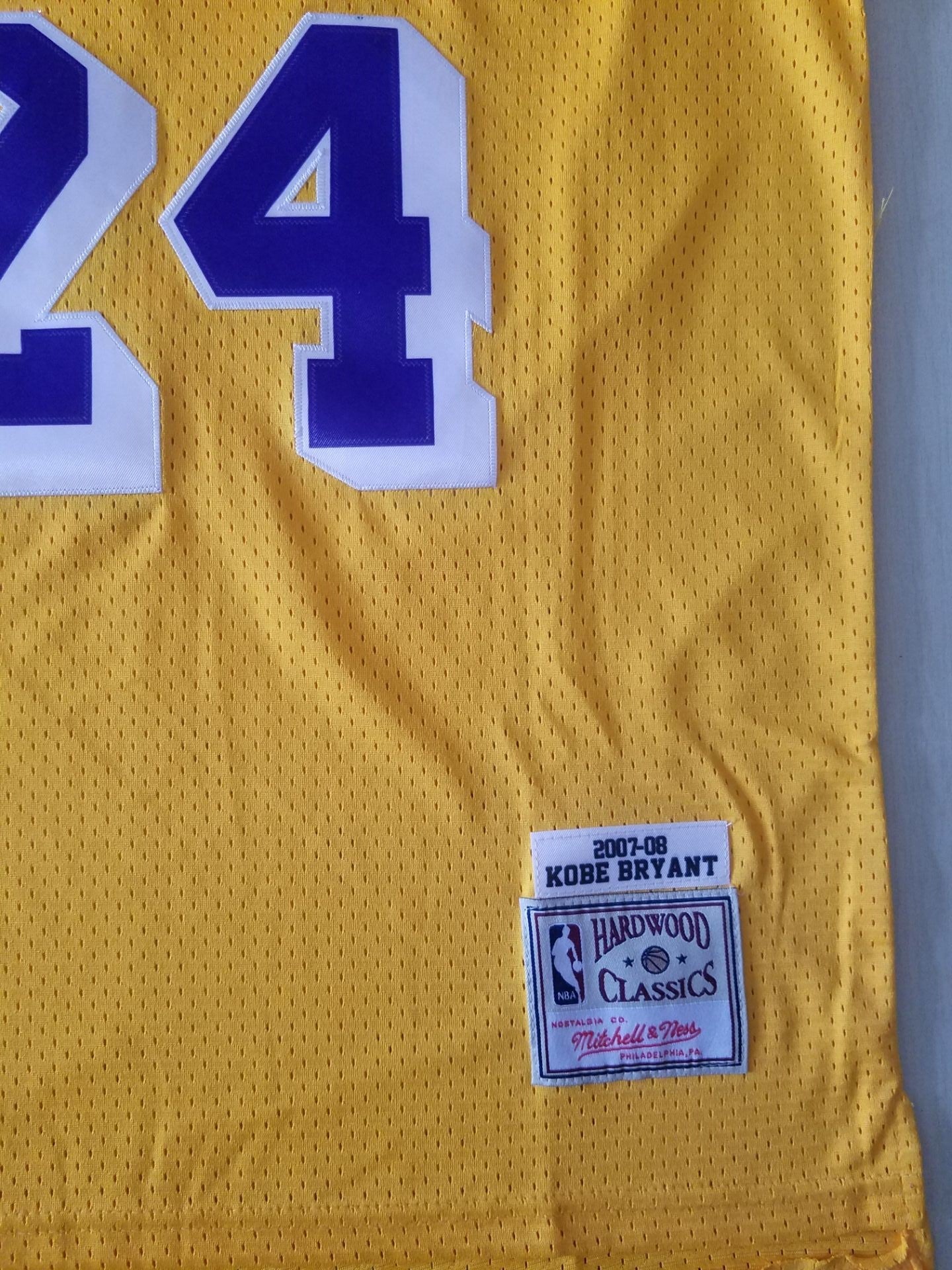 Kobe Bryant Los Angeles Lakers #24 NBA Jersey - Retro Yellow