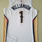 Weißes Swingman-Trikot der New Orleans Pelicans Zion Williamson #1 für Herren