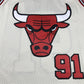 Men's Chicago Bulls Dennis Rodman #91 Cream Hardwood Classics Swingman Jersey