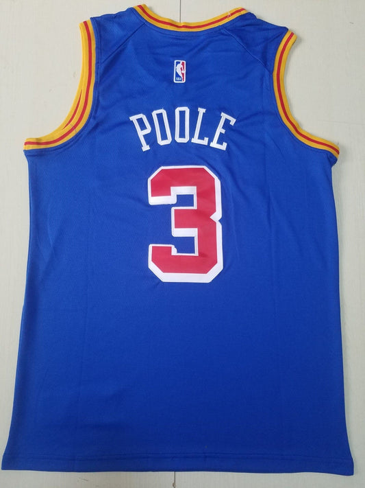 Men's Golden State Warriors Jordan Poole #3 Blue Classic Player Jersey