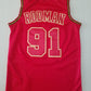 Men's Chicago Bulls Dennis Rodman #91 Red Hardwood Classics Swingman Jersey
