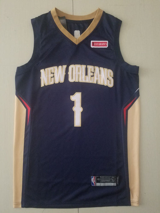 Dunkelblaues Swingman-Trikot der New Orleans Pelicans Zion Williamson #1 NBA für Herren